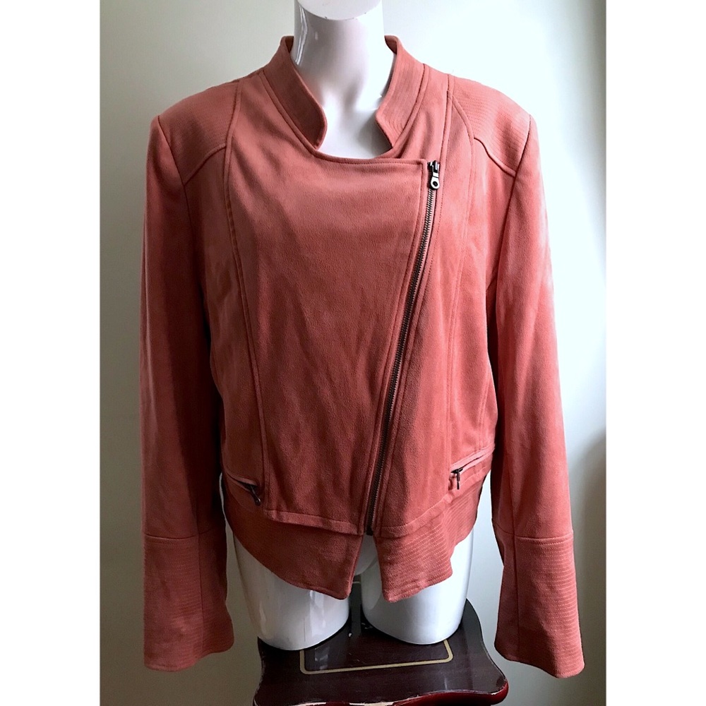 Robert Rodriguez Dusty Rose Suede Moto Jacket